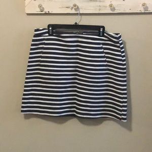 Black and white striped mini